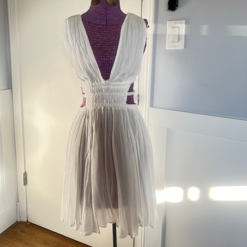 Flare white dress